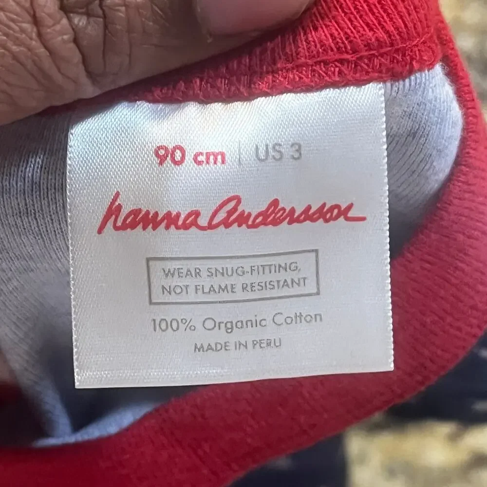 Hanna Andersson Patriotic Star Tee Toddler‎ US 3T Pajama Shirt Fourth of July